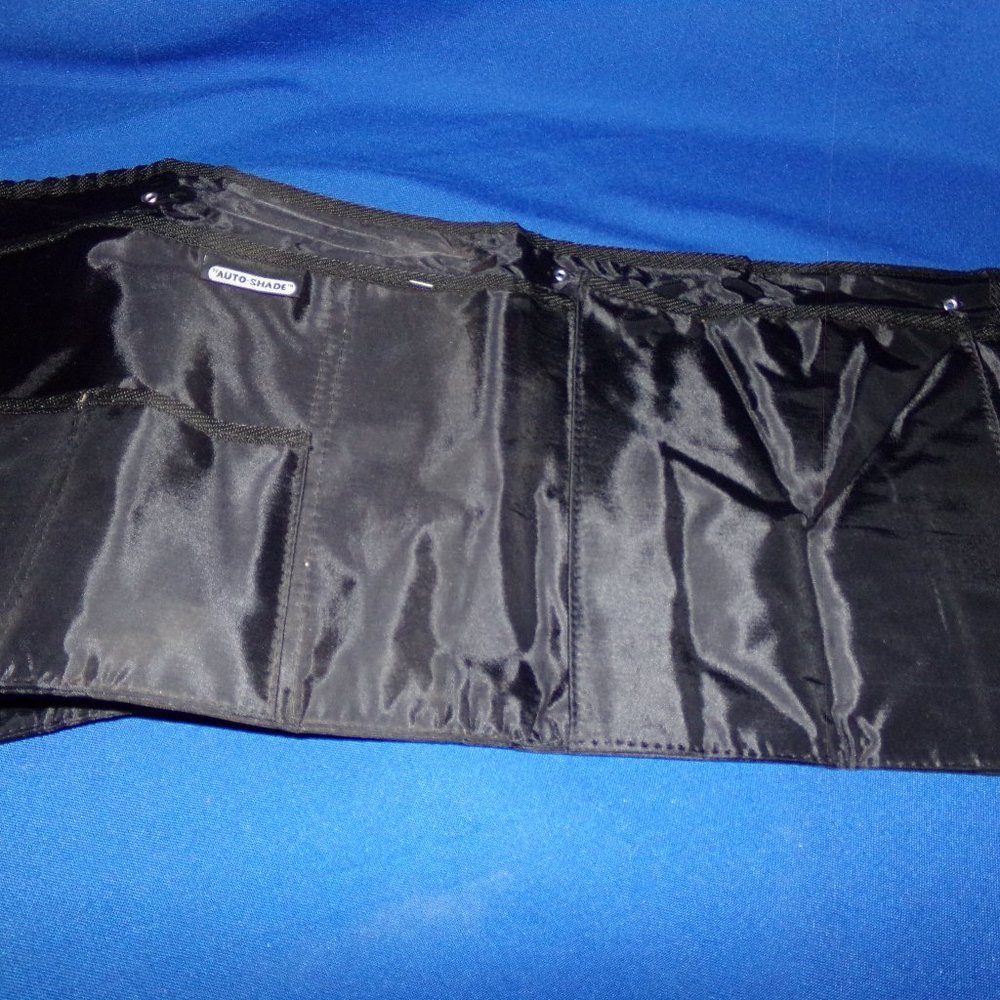 Vintage Auto Shade Roll-Up Tool Pouch Organizer - Black